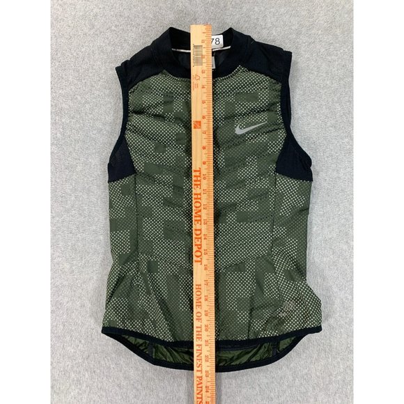 Nike Aero Insulated Running Training Jacket Vest (Women's X-Small)‎ Black/Green - Picture 6 of 9